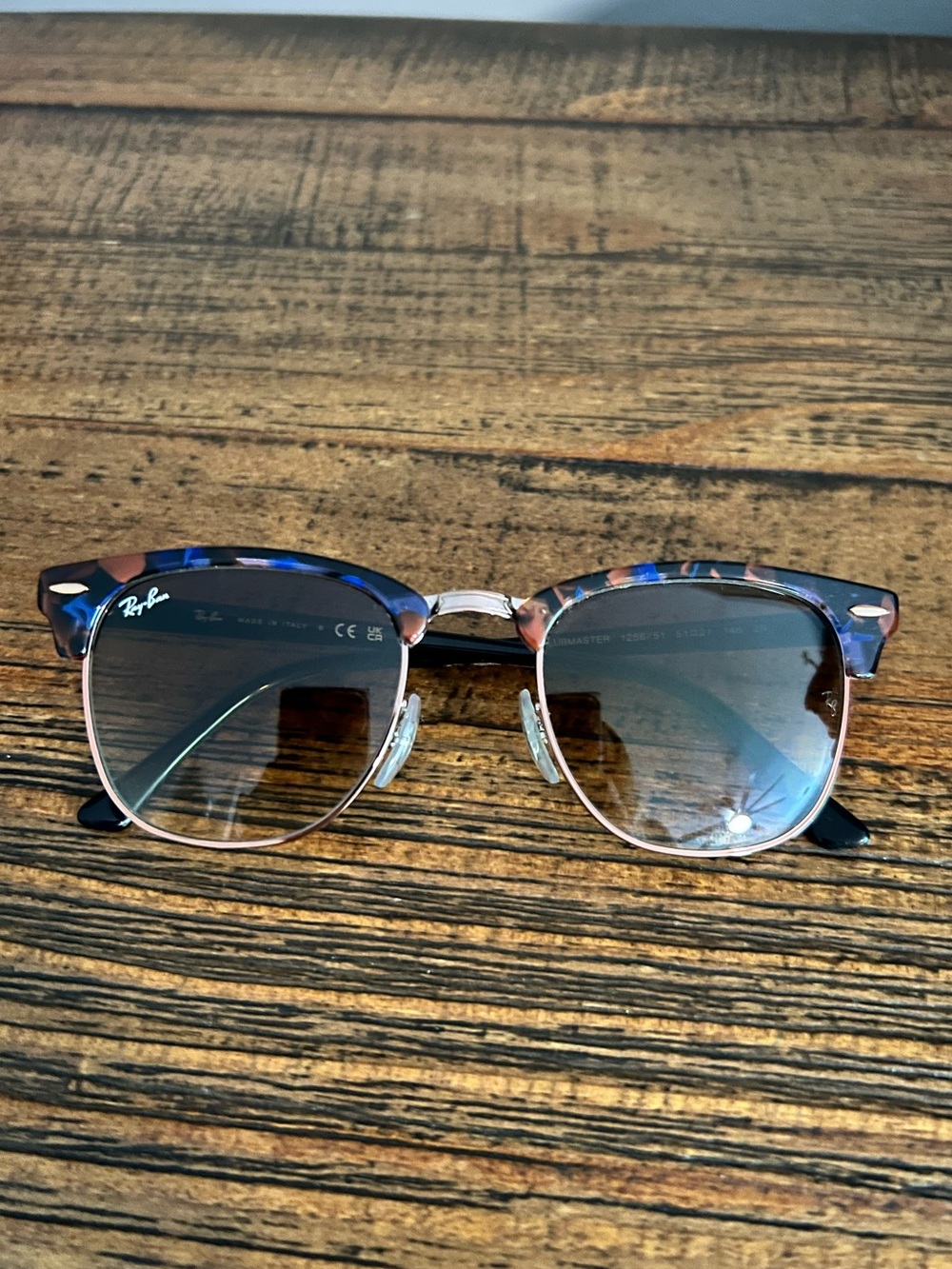 Ray-Ban Clubmaster Sunglasses - Blue and Brown Tortoiseshell